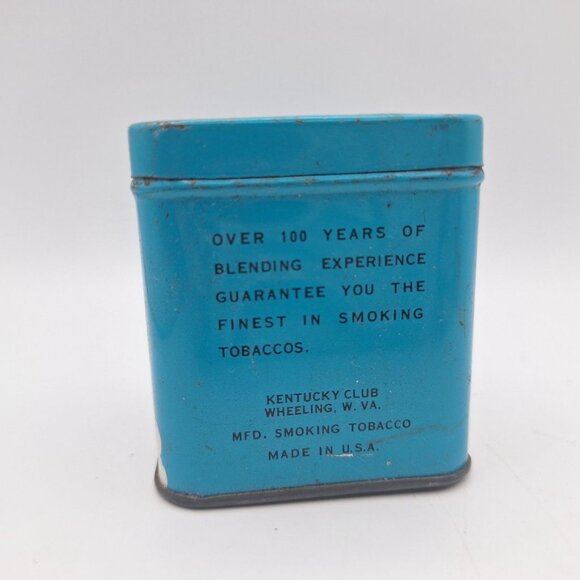 Kentucky Club Tin Blue Cube 2.5 Inch 1 oz Empty Vintage USA - Picture 6 of 7